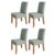 Mingzhe Solid Lattice Chair Cover Set of 4 Stretch Removable for Home and Hotel Dining Chairs Deep Green (Dark Green)