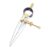 Mingzhe Wear Proof Steel Leather Compass Creaser Adjustable Spring Wing