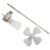 Minhe Small Wind Turbine Generator for educational Model 360 Degree Rotating Plastic Red Teaching Aid for Science Projects Classroom Demonstration Renewable Energy