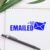 Mini Armed Emailed Office Administrator Wood Handle Stamp, Stamp for Paperwork, Mailroom, Filing, Approval Marking, Durable Rubber Impression, Ergonomic Grip, Desk Tool