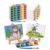 Mini Canvas & Easel Painting Kit Set of 6 – 4×6 Kids Gift & Paint Night