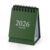 Mini Desk Calendar 2026-2027, January 2026 to July 2027 19-Month Standing Flip Small Desktop Calendar with Twin Wire Binding & Stickers for Home Office & School (Green)