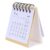 Mini Desk Calendar 2026-2027 Yellow Standing Flip Twin-wire
