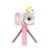 Mini Dual-Lens Kids Toy Digital Camera 2.0-Inch Screen Silicone Cover Stand (Pink)