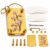 Mini Flower Press Keychain – Handcrafted Gold Metal Micro Press Kit with 20 Sheets | Portable Miniature Botanical Tool with Secure Straps | for Hikers, Resin Artists & On-The-Go DIY Crafts (Bluest)
