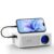 Mini home theater HD projector, native 480P resolution with remote control, smart smartphone screen sharing, USB connection, 3D ready, perfect for indoor office use, mini portable projector