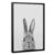 Minimalist Black and White Rabbit Poster Cute Animal Wall Art Decor