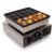 Mini Pancake Maker 25 Holes, 900W Electric Machine with 50-300°C Adjustable Temp & 0-5 Min Timer, Non-Stick Stainless Steel Commercial Snack Maker for Home Kitchen, Restaurants & Food Trucks