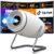 Mini Portable Movie Projector with WiFi and Bluetooth, 4K 1080P Support, 180° Rotatable 130” Screen
