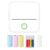 Mini Portable Printer, Wireless Thermal Photo Sticker Printer with 4 Rolls Paper, 6 Watercolor Pens, Stickers, Inkless Pocket Printer for Students, White