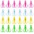 Mini Scissors 24 Pack with Covers for Sewing Embroidery Crafts