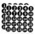 Mini Skater 1-25 Consecutive Number Stickers 10 Sheet,Black