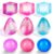 Mini Squishy Toys 9 Pack, Sensory Fidget Toy Variety Set with Cube, Ball & Drop Shapes, Soft Squeeze Stress Relief Toys, Slow Rising Squishies for Teens & Adults, Desk Toys, Party Favors Gifts