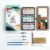 Mini Watercolor Travel Paint Set, Travel Watercolor Set, Portable Artist Palette Sets with Colours, Book, Pens, Binder Clips, Wooden Paint Box for Painters Artists Student (15 Grids)