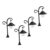minkissy 4pcs Lamp Built-in Dollhouse Vintage with LED Lights Light, Black Miniature Sidewalk for Play Realistic Illumination for Photography
