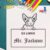 Minskin Cat Peeking Ex Libris Book Stamp, Duo Hand Mount, 1-5/8 Square