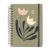 Miquelrius – 2025 Diary, Yearly Diary 168 x 218 mm, Week to View Agenda, Double Spiral, Laminated Cardboard Cover, 100 g/m² Paper, 6 Languages, Stickers, Exclusive Design Jessica Nielsen, Tulips