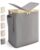 MIZATTO 140L Laundry Hamper with Lid, 2 Section Dirty Laundry Bin