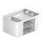 Mllepjdh Large Capacity Desktop Organizer Storage Box with 2 Drawers and 5 Compartments, Art Supplies, Office Desk, Kids Desk, School Supplies