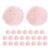 M METERXITY 25-Pack Faux Fur Pom Poms, 1.2 Inch/ 1.6 cm Soft Fluffy Pompoms Balls Faux Rabbit Fur with Elastic Loop for Hats/Bags/Keychains/Knitting Accessories/DIY Crafts [Pink]
