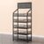 Mobile 5-Tier Metal Display Stand with Hooks,Black,for Retail and Home Storage (5Tiers)
