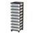 Mobile 9-Drawer Narrow Storage Cart, Plastic Drawers Unit with Top Tray, Under-Desk Rolling Organizer for Home/Study, Lightweight and Sturdy for Daily Clutter Control