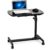 Mobile Computer Desk with Wheels, Adjustable Height Laptop Table, Black
