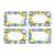Mobiusea Creation Blue Tile Lemon Name Tag Stickers 80pcs Pantry Labels