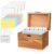 MOBYKE Index Card Holder 3×5, wooden Origanizer Recipe Box with 100 PCS Flash cards, 30 White Dividers, 1 Blank Sticker and 1 Letter Sticker, Flashcard Notecard Holders for Home Office