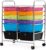 Moccha 12-Drawer Rolling Storage Cart – Under Desk Storage Drawers with wheels for Craft Art Supply Paper Salon, Scrapbook Paper Tools, Mobile Utility Cart for Classroom, Colorful