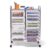 Moccha 15-Drawer Rolling Storage Cart – Under Desk Storage Drawers with wheels for Craft Art Supply Paper Salon, Scrapbook Paper Tools, Mobile Utility Cart for Classroom (15 Drawers, Clear)
