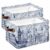 Modern Country Storage Basket for Shelves, Abstract Global Landmarks Blue Storage Cube Fabric Storage Bins, Closet Organizers with Handles for Cloth, Book, Playing, 15″x11″x9.5″, 2 Pack