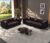 Modern Faux Leather Modular Sofa, 5-Seat Sectional Couch with Handmade Button Tufting and 5 Pillows, Spacious Upholstered Furniture for Living Room, Flexible Combination Design, Comfortable Support
