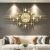 Modern Geometric 4-Pointed Star Gold Wall Clock，Oversized Metal Decorative Silent Non-Ticking Quartz Watch, Luxury Wall Art Clock for Living Room Restaurant Bedroom
