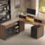 ModernMate 63″ L Shaped Electric Standing Desk with 6 Drawers File Cabinet