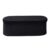 Modern Oval Storage Ottoman Bench, Folding Teddy Fleece, 660LBS, Black