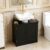 Modern Style Bathroom Under Sink Cabinet with Adjustable Shelf, Black
