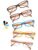 MODFANS 5 Pack Reading Glasses Women Men,Wood-Look Square Readers Spring Hinges 5 Pouch