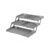 Modular Gray Jewelry Tray with Velvet Compartments, Stackable PP Plastic Organizer for Drawers and Vanities