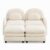 Modular Sectional Sofa 2-Seat with 2 Ottomans, Cloud Couch (Beige White + Teddy + 2 Seat)