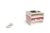 Modular Stackable Desk Organizer | Aesthetic Office Storage Box | Desktop Stationery Holder, Tech Accessories Tray, Gift for Desk – White & Pink