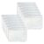 Mogoostry 12pcs A8 Binder Clear Glitter Zipper Pockets 5 Holes Coin Pouch