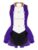 Moily Button Detail Circus Jumpsuit – Sleeveless Hollow Back Costume for Girls Purple 13-14 Years