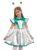 Moily Girls Space Alien Dress – Metallic A-Line with Headband Green 11-12 Years