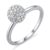 Moissanite Statement Ring for Her, 925 Sterling Silver Pave Stackable Ring