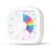 Moiubik Visual Timer for Kids 60 Minute Countdown Timer Rainbow Square Desktop Timer for Classroom Study Office Kitchen with Silent Operation (White)