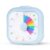 Moiubik Visual Timer for Kids 60 Minute Countdown Timer Rainbow Square Desktop Timer for Classroom Study Office Kitchen with Silent Operation (Blue)