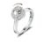 MOJOROUS Fidget Ring for Anxiety for Women Cubic Zirconia Moon Star Sun Bead Open Adjustable Rotatable Rings Anti Anxiety Relief Spinner Band Ring for Stress Relief Items