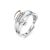 MOJOROUS Fidget Ring for Anxiety for Women Cubic Zirconia Moon Star Sun Bead Open Adjustable Rotatable Rings Anti Anxiety Relief Spinner Band Ring for Stress Relief Items
