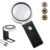 MoKo 10X 30X Magnifying Glass with Light and Stand for Close Work,Reading